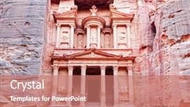  Presentation with petra - Amazing presentation theme having al khazneh in petra jordan backdrop and a coral colored foreground