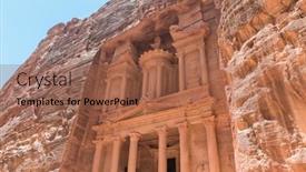  Presentation with petra jordan - PPT layouts with al-khazneh-in-petra-jordan background and a red colored foreground