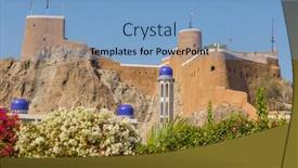  Presentation with oman - Beautiful slides featuring al-mirani-fort backdrop and a light blue colored foreground
