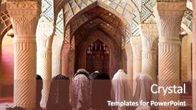  Presentation with mosque iran - Cool new PPT theme with al-molk mosque shiraz iran backdrop and a tawny brown colored foreground