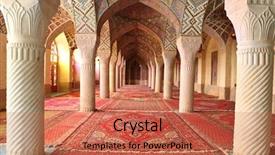  Presentation with mosque iran - Presentation theme enhanced with al-mulk mosque shiraz iran background and a red colored foreground