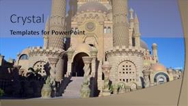  Presentation with mosque - Audience pleasing theme consisting of al-mustafa-mosque backdrop and a coral colored foreground