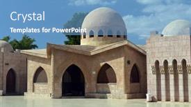  Presentation with islamic - Colorful slides enhanced with al-mustafa-mosque backdrop and a teal colored foreground