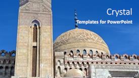  Presentation with islamic - Slides with al-mustafa-mosque background and a teal colored foreground