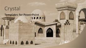  Presentation with mosque - Slides with al-mustafa-mosque background and a coral colored foreground