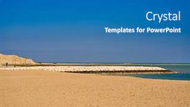  Presentation with beach - Amazing PPT theme having al-wakrah-souk-beach-landmark backdrop and a teal colored foreground