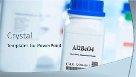  Presentation with plastic packaging - Presentation theme featuring al2beo4-beryllium-aluminium-oxide-cas background and a sky blue colored foreground