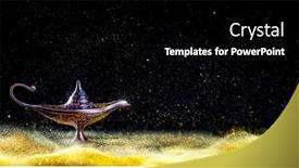  Presentation with gold dust - Theme consisting of aladdin-s-lamp-and-gold background and a  colored foreground