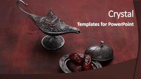  Presentation with aladdin - Audience pleasing presentation theme consisting of aladin - silver plate with dates backdrop and a tawny brown colored foreground