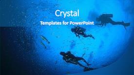  Presentation with coral - Colorful PPT theme enhanced with alam - scuba dive underwater coral reef backdrop and a teal colored foreground