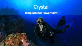  Presentation with tropical reef fish - Slide set enhanced with alam - scuba diving on tropical coral background and a  colored foreground