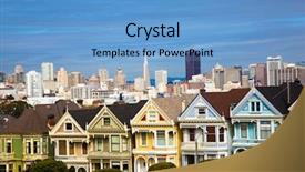  Presentation with san francisco - Slide set consisting of alamo - famous painted ladies house background and a teal colored foreground