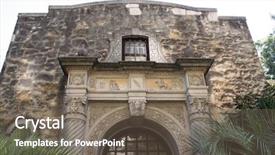  Presentation with san antonio - Slide set having alamo in san antonio texas background and a violet colored foreground