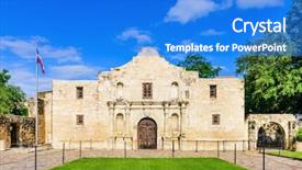  Presentation with san antonio - Cool new presentation with alamo in san antonio texas backdrop and a cobalt blue colored foreground