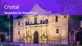  Presentation with san antonio - Slides with alamo in san antonio texas background and a purple colored foreground