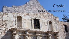  Presentation with san antonio - Audience pleasing presentation consisting of alamo in san antonio texas backdrop and a teal colored foreground