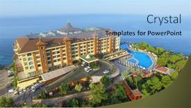  Presentation with hotel resort - PPT theme with alania-aug-16-2015-hotel background and a light blue colored foreground