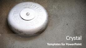  Presentation with building fire - Presentation theme having alarm and sprinkler system background and a gray colored foreground