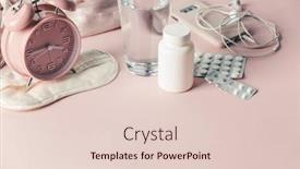  Presentation with eye glass - Audience pleasing PPT theme consisting of alarm-clock-eye-mask-pills backdrop and a lemonade colored foreground