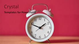  Presentation with alarm - Colorful theme enhanced with alarm-clock-in-a-room backdrop and a red colored foreground