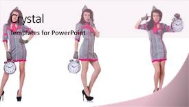  Presentation with countdown time bomb alarm - Audience pleasing presentation design consisting of alarm-clock in time management backdrop and a  colored foreground