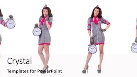  Presentation with countdown time bomb alarm - Beautiful PPT layouts featuring alarm-clock in time management backdrop and a  colored foreground