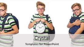  Presentation with student behavior management - Theme enhanced with alarm-clock in time management background and a  colored foreground