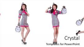  Presentation with time management - PPT layouts featuring alarm-clock in time management background and a pink colored foreground