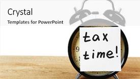  Presentation with alarm - Presentation enhanced with alarm clock on table background and a white colored foreground