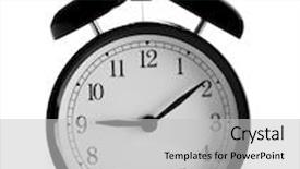  Presentation with alarm - Colorful presentation theme enhanced with alarm-clock-on-white-background backdrop and a light gray colored foreground