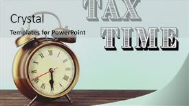  Presentation with old wooden table food - Colorful PPT theme enhanced with alarm clock on wooden table backdrop and a  colored foreground