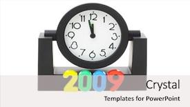  Presentation with alarm - Cool new presentation theme with alarm clock set to 12 backdrop and a  colored foreground