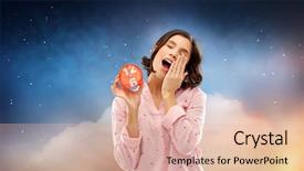  Presentation with starry night - PPT theme having alarm clock showing half past background and a lemonade colored foreground