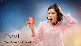  Presentation with starry night - Cool new theme with alarm clock showing half past backdrop and a lemonade colored foreground