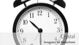  Presentation with alarm - Slides having alarm-clock-shows-half-past background and a light gray colored foreground