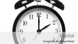  Presentation with alarm - PPT layouts featuring alarm clock shows two o clock isolated on white background background and a light gray colored foreground