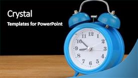  Presentation with alarm - Theme featuring painting robot - futuristic young woman background and a gray colored foreground.