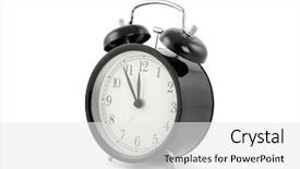  Presentation with old style - Presentation design having alarm clock with clipping path background and a white colored foreground