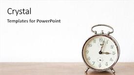  Presentation with alarm - Presentation theme featuring alarm clock background and a  colored foreground