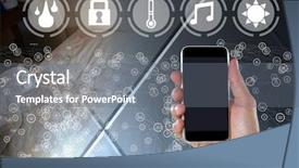  Presentation with smart home - Amazing PPT theme having alarm globe - digital composite of hand holding backdrop and a gray colored foreground