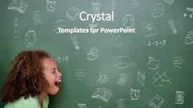  Presentation with cute doodles - Slides consisting of alarm globe - school doodles against cute pupil background and a gray colored foreground