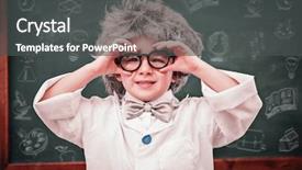  Presentation with doodles - PPT theme featuring alarm globe - school doodles against pupil wearing background and a dark gray colored foreground