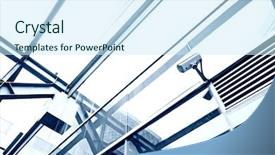  Presentation with security camera - Cool new PPT layouts with alarm system protection - overhead security camera backdrop and a cool aqua colored foreground