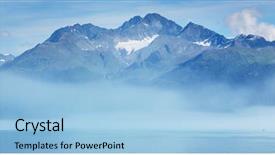  Presentation with united - Colorful presentation theme enhanced with alasak - unusual summer landscapes of alaska backdrop and a light blue colored foreground