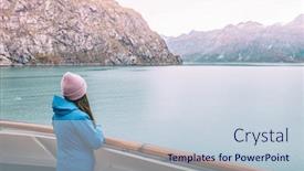  Presentation with cruise ship - Presentation design enhanced with alaska-cruise-inside-passage-travel background and a lemonade colored foreground