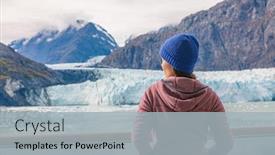  Presentation with glacier - Audience pleasing slides consisting of alaska-cruise-inside-passage backdrop and a light gray colored foreground