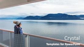  Presentation with luxury travel - PPT theme having alaska-cruise-travel-luxury-vacation background and a gray colored foreground