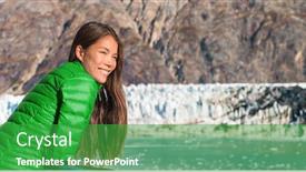  Presentation with cruise ship - Amazing slide set having alaska-cruise-travel-tourist-looking backdrop and a shamrock green colored foreground