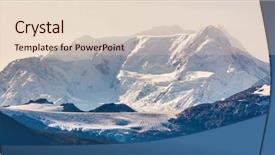  Presentation with landscape - Audience pleasing slide set consisting of alaska mountains range landscape banner backdrop and a lemonade colored foreground