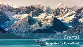  Presentation with whale - Beautiful slide set featuring alaska-whale-watching-boat-excursion backdrop and a ocean colored foreground
